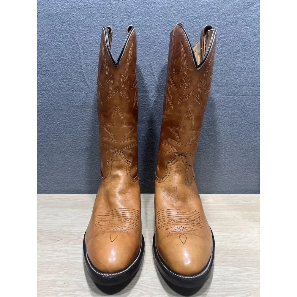 Durango Western Ranch Riding Distress Mens Boots Brown Size 10.5 EE